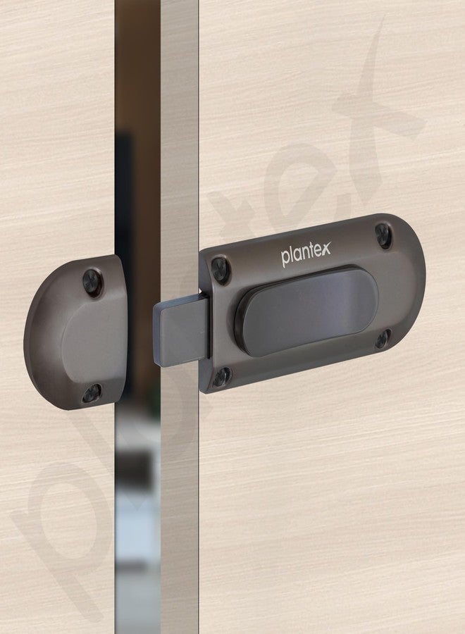 Plantex Latch Lock for Main Door/Heavy Duty Zinc Door Latch for Bathroom/Door Stopper/Baby Latch/Door Lock Latch for Home/Office/Bedroom - Pack of 1 (Satin Black) - Image 2